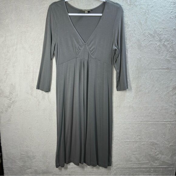 Tommy Bahama‎ Soft Knit Midi Dress Gray 3/4 Sleeve Women’s M - Picture 1 of 7